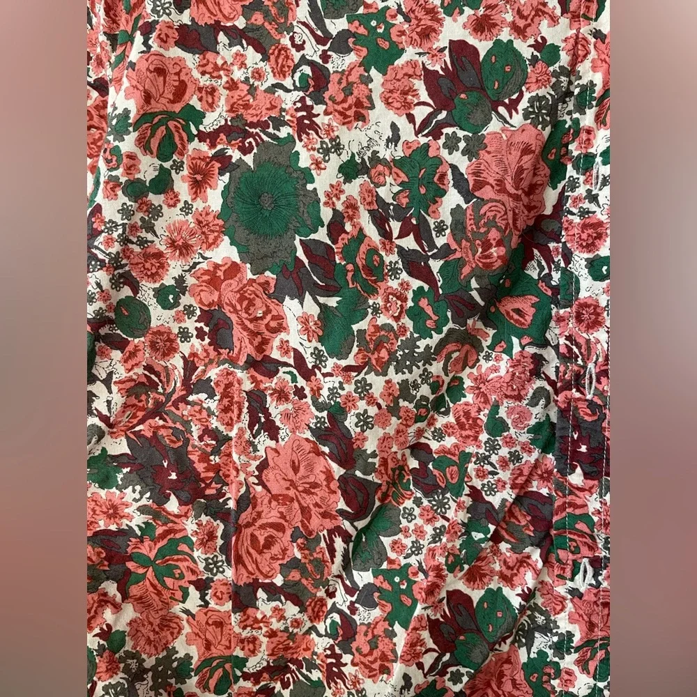 Sézane Pink Green Floral Button-Down Shirt - Picture 3 of 6